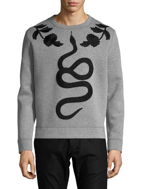 grey gucci crewneck|Gucci space snake jumper.